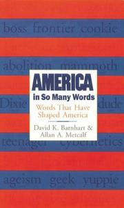 Cover of: America in So Many Words by David K. Barnhart, Allan A. Metcalf