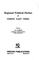 Cover of: Regional political parties in north east India