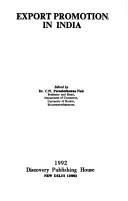 Front cover of Export promotion in India by Unknown
