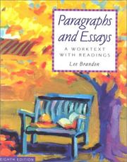 Cover of: Paragraphs and Essays by Lee E. Brandon