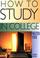 Cover of: How to study in college