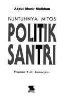 Cover of: Runtuhnya mitos politik santri