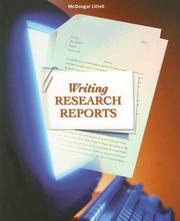 Cover of: Writing Research Reports by 