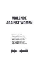 Cover of: Violence against women