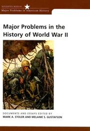 Cover of: Major Problems in the History of World War II: Documents and Essays (Major Problems in American History Series)
