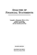 Cover of: Analysis of financial statements