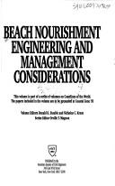 Cover of: Beach nourishment engineering and management considerations by volume editors, Donald K. Stauble and Nicholas C. Kraus.