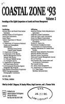 Cover of: Coastal zone '93: proceedings of the eighth Symposium on Coastal and Ocean Management, July 19-23, 1993, New Orleans, Louisiana