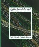 Cover of: Applied numerical analysis by Curtis F. Gerald