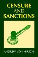 Cover of: Censure and sanctions