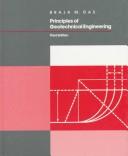 Cover of: Principles of geotechnical engineering by Braja M. Das