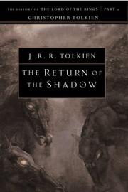 Cover of: The Return of the Shadow by J.R.R. Tolkien