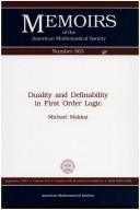 Cover of: Duality and definability in first order logic