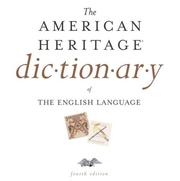Cover of: American Heritage Dictionary of the English Language CD-ROM