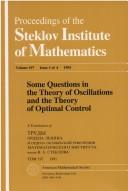 Cover of: Some questions in the theory of oscillations and the theory of optimal control: collection of papers