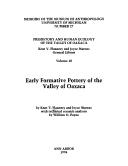 Early formative pottery of the Valley of Oaxaca by Kent V. Flannery