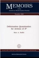 Cover of: Deformation quantization for actions of Rd̳ by Marc A. Rieffel