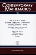 Cover of: Recent advances in real algebraic geometry and quadratic forms: proceedings of the RAGSQUAD year, Berkeley, 1990-1991