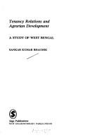 Tenancy relations and agrarian development by Sankar Kumar Bhaumik