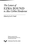 Cover of: The letters of Ezra Pound to Alice Corbin Henderson