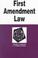 Cover of: First Amendment law in a nutshell
