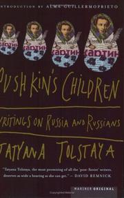 Cover of: Pushkin's children: writings on Russia and Russians