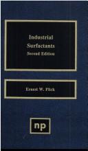 Cover of: Industrial surfactants by Ernest W. Flick, Ernest W. Flick