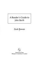 Cover of: A reader's guide to John Barth