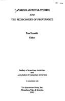 Canadian archival studies and the rediscovery of provenance by Tom Nesmith