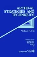 Cover of: Archival strategies and techniques