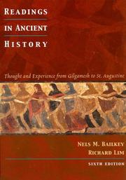 Cover of: Readings in ancient history: thought and experience from Gilgamesh to St. Augustine