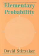 Cover of: Elementary probability by David Stirzaker, David Stirzaker