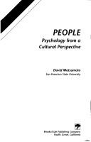 Cover of: People: psychology from a cultural perspective