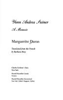 Cover of: Yann Andrea Steiner by Marguerite Duras