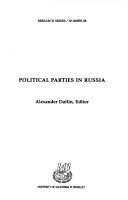 Cover of: Political parties in Russia