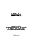Cover of: Dictionary of the avant-gardes