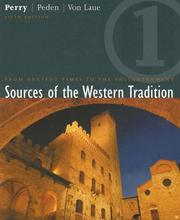 Cover of: Sources of the Western Tradition | Pedenm Joseph R.