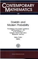 Cover of: Doeblin and modern probability by Harry Cohn, editor.