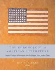 Cover of: The Chronology of American Literature by Daniel S. Burt