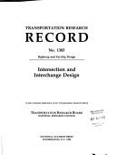 Cover of: Intersection and interchange design.