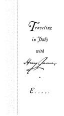 Cover of: Traveling in Italy with Henry James: essays