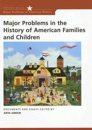 Cover of: Major Problems In The History Of American Families And Children by Anya Jabour