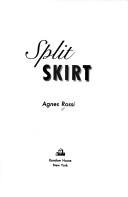 Cover of: Split skirt by Agnes Rossi