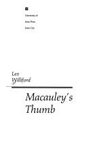 Cover of: Macauley's thumb by Lex Williford