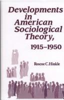 Cover of: Developments in American sociological theory, 1915-1950