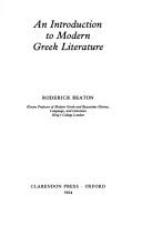 Cover of: An introduction to modern Greek literature