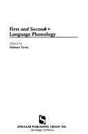 Cover of: First and second language phonology