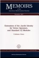 Extensions of the Jacobi identity for vertex operators and standard Aı⁽¹⁾-modules by Cristiano Husu