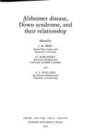 Cover of: Alzheimer disease, Down syndrome, and their relationship