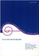 Cover of: Functional analysis: proceedings of the Essen conference